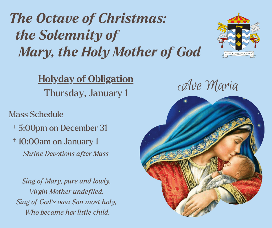 Mass Schedule for New Year’s